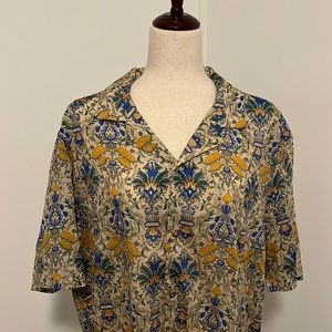 ASOS baroque pattern button up shirt